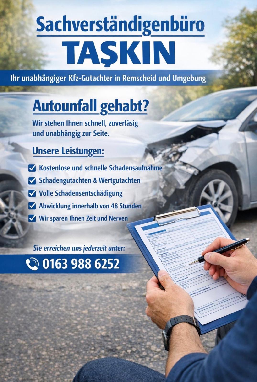 Detailliertes Unfallgutachten (Frontschaden)